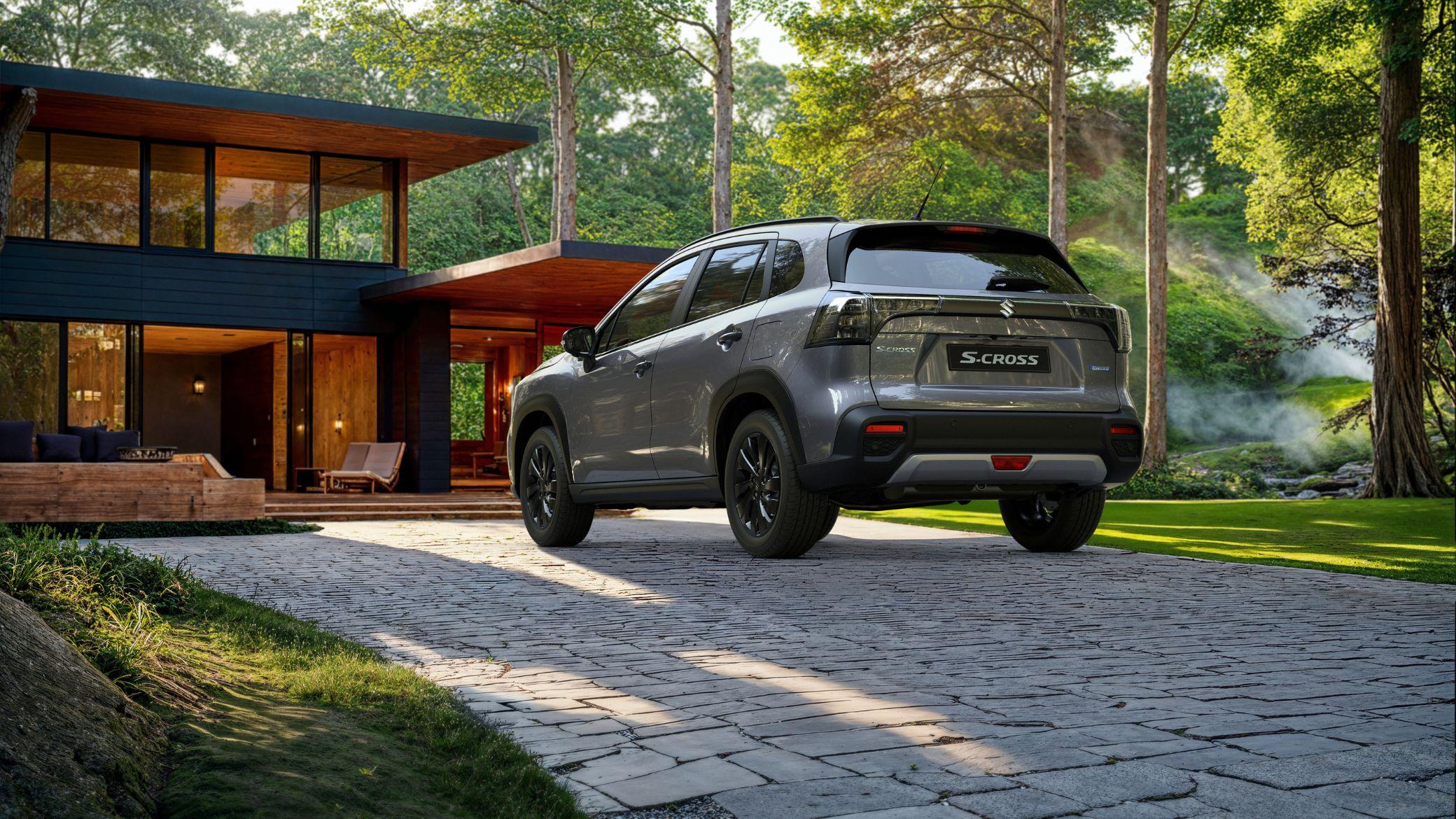 S-Cross Tsuki parked in a driveway